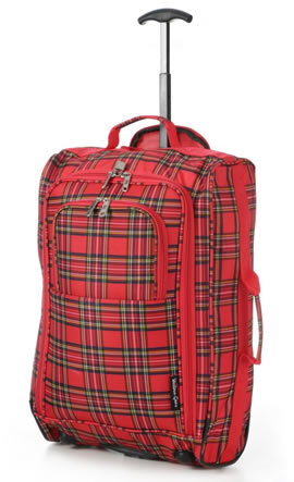  Ryanair Maximum 55x40x20cm Red Tartan 1.4Kg