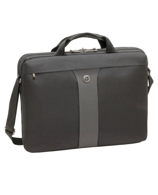 Wenger Legacy 17" Laptop Slimcase with Airport Friendly Notebook Compartment Black/Grey