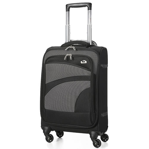 Aerolite Ryanair Cabin 4Wheel 55x40x20cm 2.0Kg Black