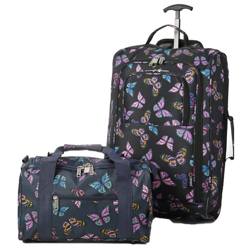 Ryanmax Cabin Bag Set Butterfly Navy