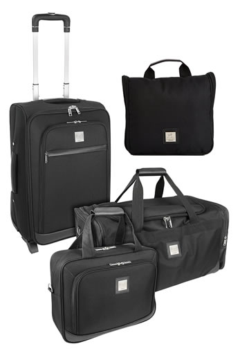 Mano Cabin Size Luggage Set 4 Piece Black 
