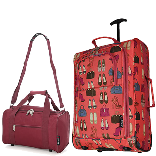 Travelmax Ryanair 2CabinBag Set Peach Wine