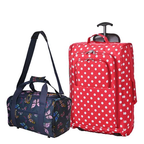 Travel Buddies 55x40x20cm & 35x20x20cm Polka Butterfly