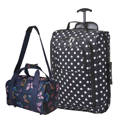 Travel Buddies 55x40x20cm & 35x20x20cm Polka & Butterfly