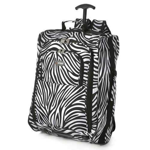 Ryanair Size Trolley Cabin Backpack 55x40x20cm Zebra 1.5Kg
