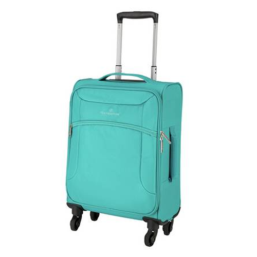 Ryanair 4 Wheel 55x37x20cm Carry On Board Size Hybrid Cabin Bag 1.9Kg Turquoise