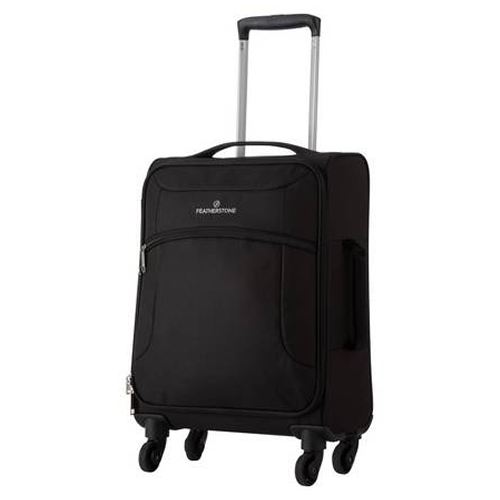 Ryanair 4 Wheel 55x37x20cm Carry On Board Size Hybrid Cabin Bag 1.9Kg Black