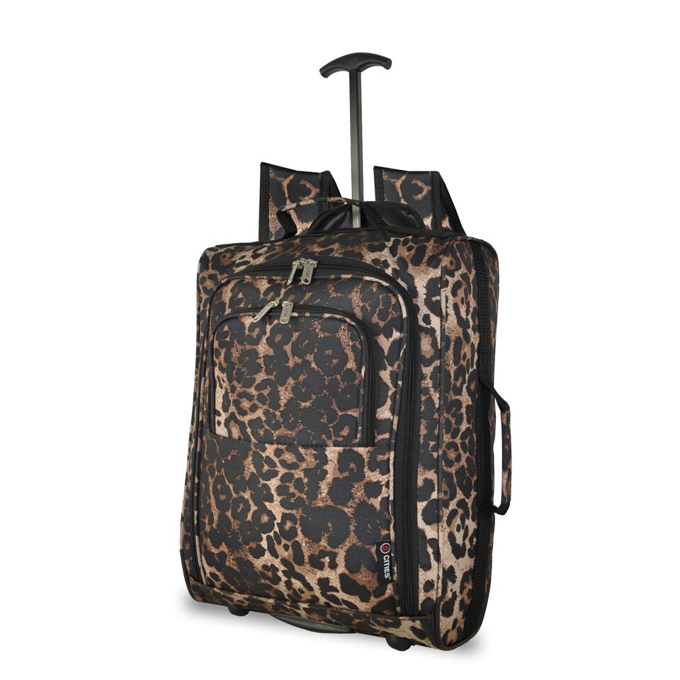 Skymax Trolley Backpack 55x40x20cm 1.5Kg Leopard